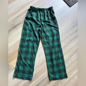 Green and Black Plaid Pants